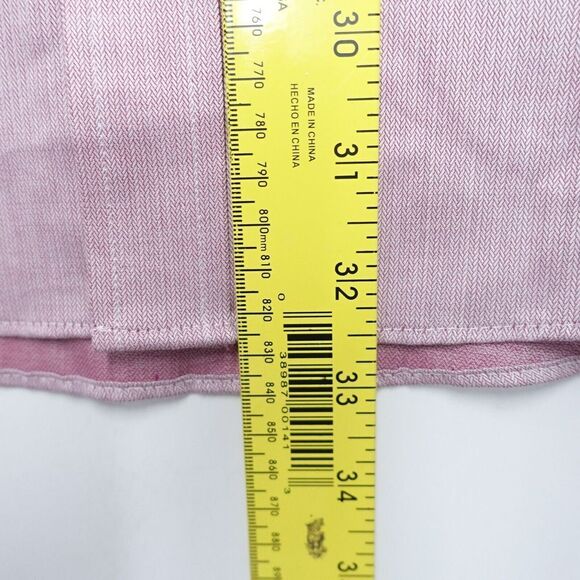 Arrow Dress Shirt Men's Large (16-16.5) Pink Classic-Fit Long Sleeve Button-Up - Picture 5 of 6